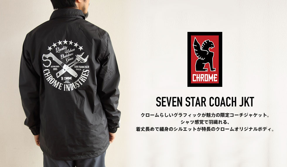SEVEN STAR COACH JKT (セブンスターコーチジャケット) BLACK - CHROME (クローム)