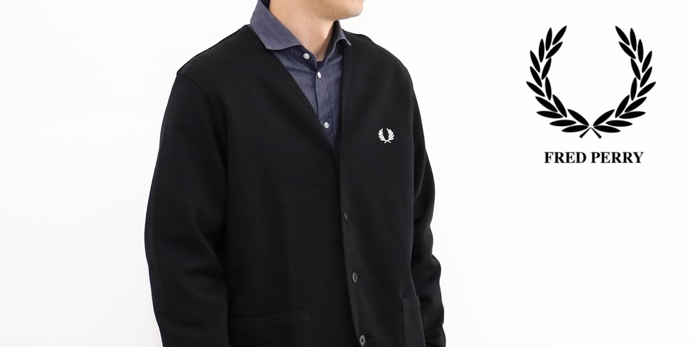 Fred Perry(フレッドペリー) Pique Cardigan(ピケカーディガン ...