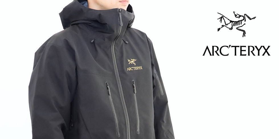 高級素材使用ブランド ARC'TERYX Alpha SV Jacket Men's 24K Black 